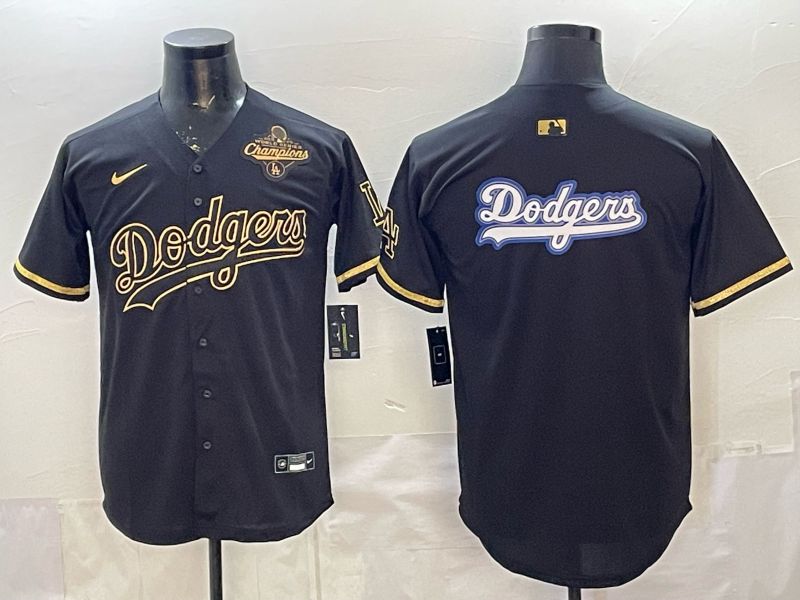 2026 Men Nike Los Angeles Dodgers Blank black gold Game MLB Jersey 0020